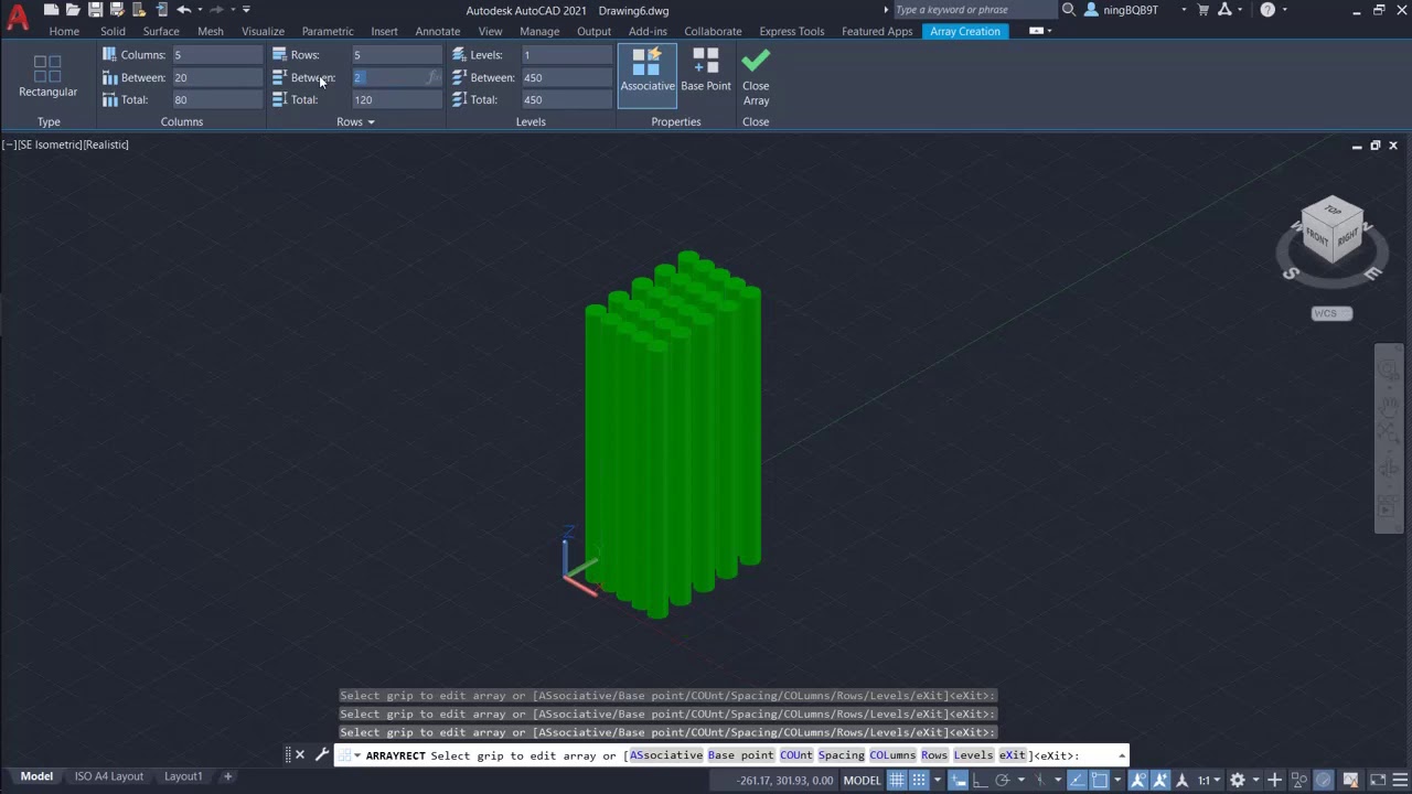 How to make a colorful fiber array in AutoCAD 2021? - YouTube