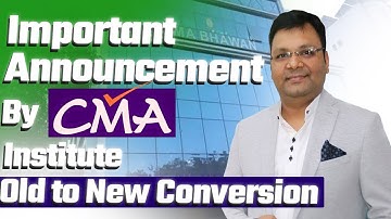 Important Announcement for all CMA Institute | CMA Old syllabus to CMA New Syllabus Conversion