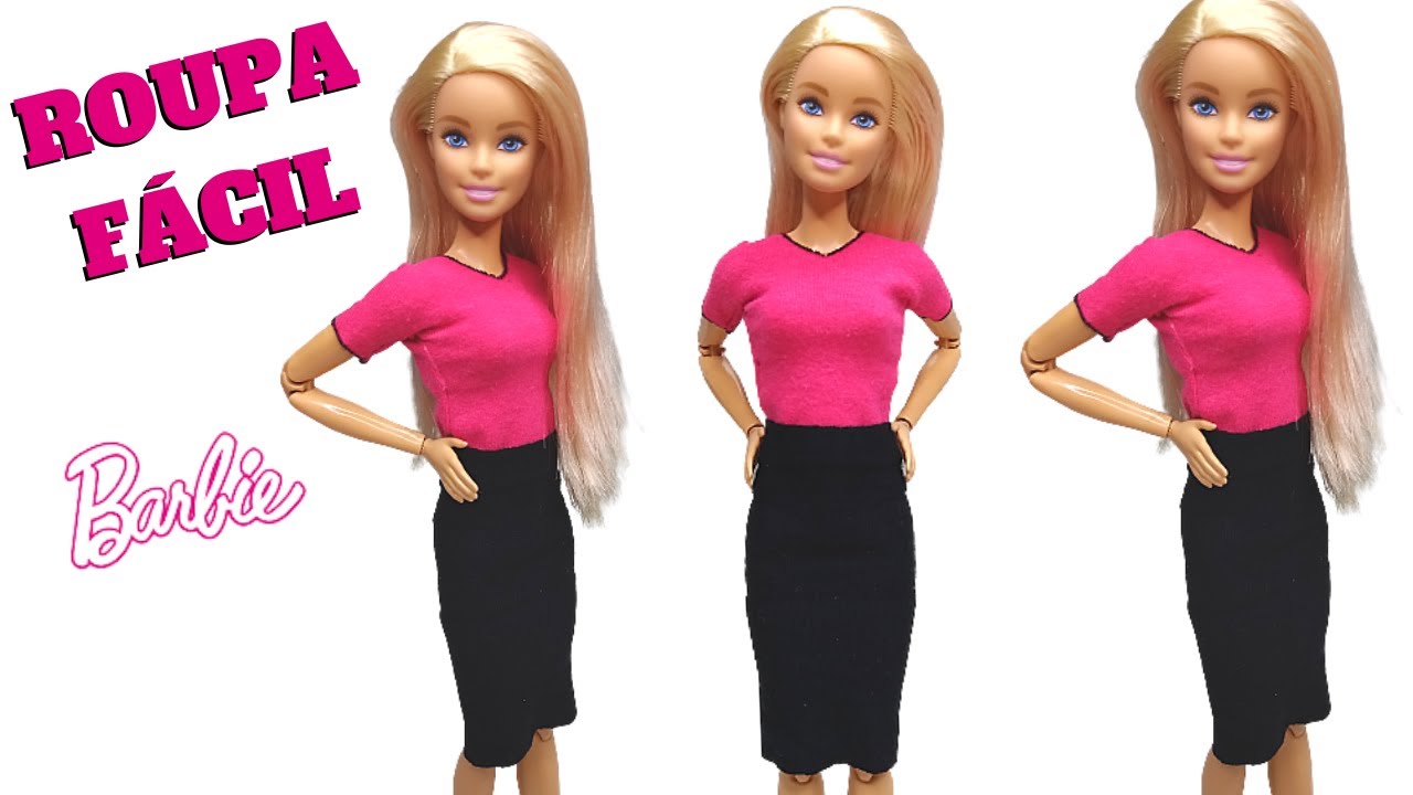 Como Fazer Blusa Para Barbie Fácil, Roupa Para Boneca Fácil de Fazer