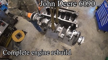 John Deere 850j dozer 6090 9.0 full engine rebuild after it was ran without oil part 4