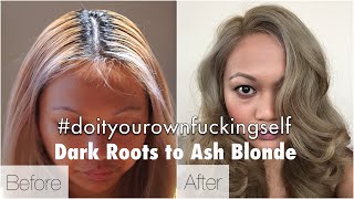 How To Get Ash Blonde Hair Starting From Black / Dark Haired Roots