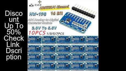 1 - 10PCS ADS1115 ADC Analog-to-Digital Converter Module with Programmable Gain Amplifier 16 Bit I2C