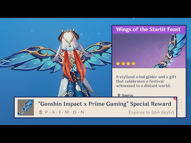 Genshin Impact: How to claim Wings of the Starlit Feast in Prime Gaming -  Video Games on Sports Illustrated