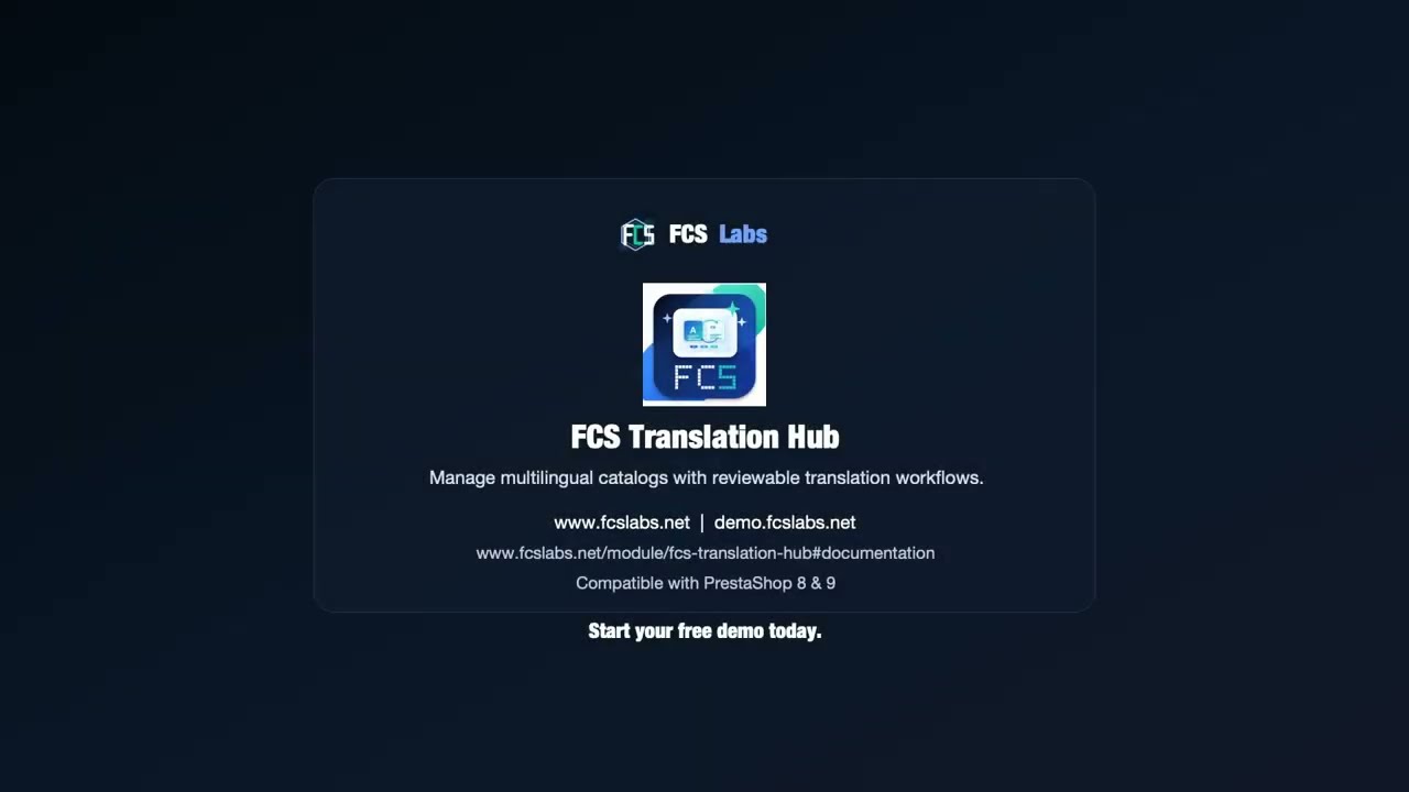FCS Translation Hub for PrestaShop | AI & DeepL Translation Management