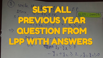 SLST ALL PREVIOUS YEAR QUESTIONS FROM LPP || SLST MATHEMATICS