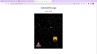 “Aplikasi Game Sederhana Asteroid Escape Berbasis Web” screenshot 1