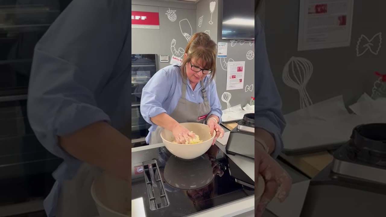 Cheese and Onion Soda Bread with Lesley from Bake Off filmed at Wellingtons Electrical