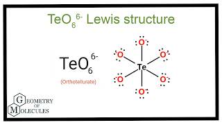 TeO₆⁶⁻ Lewis Structure (Step-by-Step Easy Method)