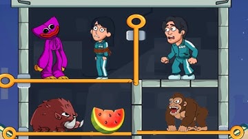 Squid Pin - Pull The Pin - IOS Android Gameplay Walkthrough Levels (246 to 260) part #2