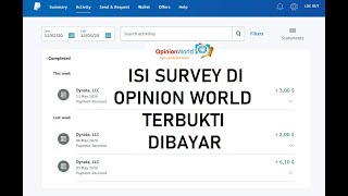 Earn Dollars from Home and Earn Money with Online Surveys Without Capital at Opinion World