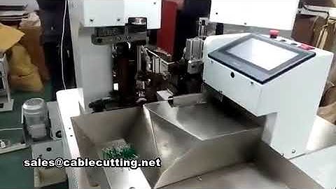 Full Automatic short wires double heads terminal crimping machine