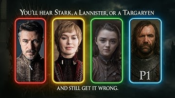 Guess the Game of Thrones Character by Voice! 🐉 | Part 1