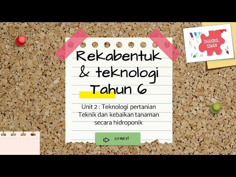 Rekabentuk Dan Teknologi Tahun 6 Unit 2 Teknologi Pertanian Teknik Dan Kebaikan Tanaman Hidroponik Youtube
