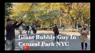 Giant Bubble Guy In Central Park