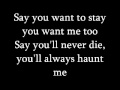 Stone Sour - Say You'll Haunt Me Lyrics