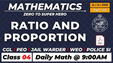 Day 04 (Part 02) // Ratio and Proportion Class 04 for OSSC CGLE / WEO / PEO / JAIL WARDER / SI Exams