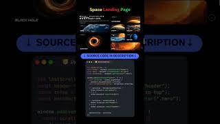 Space Landing Page – Animated Scroll Header in 15s! #coding #programming #space #landingpage #scroll