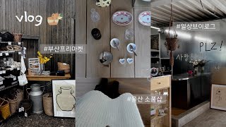VLOG | 선물같던 11월의 일상🧺🧸🍂- 부산기장 프리마켓 ‘스몰빌리지‘| 울산 소품샵 겸 카페 ’플리즈 브런치 바‘ | 쉐리925•나드리상점•채움