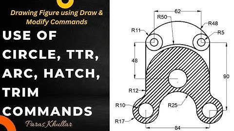 Drawing Figure using Draw and Modify Commands | Practice Figure | AutoCAD | Paras Khullar