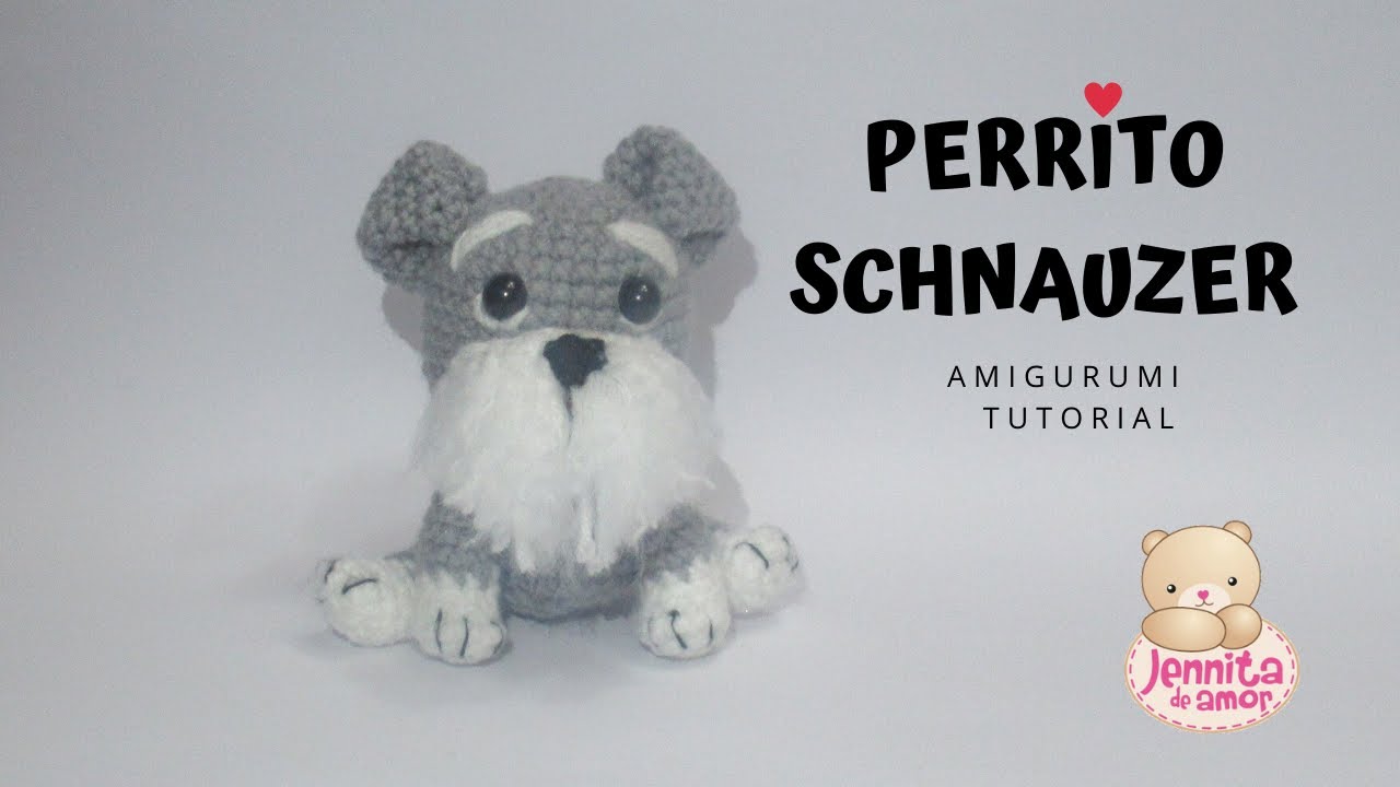 PERRITO SCHNAUZER Amigurumi Tutorial paso a paso (Patrón en Descripción) | amigurumis