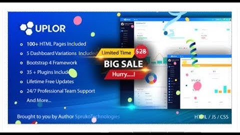 Uplor – Clean & Modern Admin Dashboard Bootstrap 4 HTML Template | Themeforest Templates