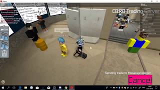 Roblox cbro scammer proof to ban him!