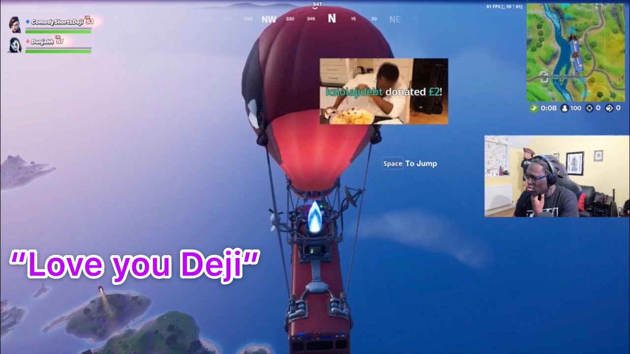 KSI joins and donates to DEJI on stream! - YouTube