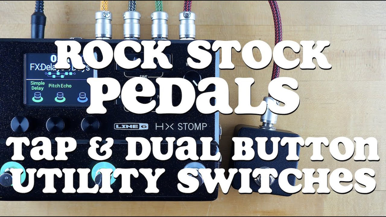 Rock Stock Pedals Tap & Dual Aux Switches (for Line 6 HX Stomp and more)