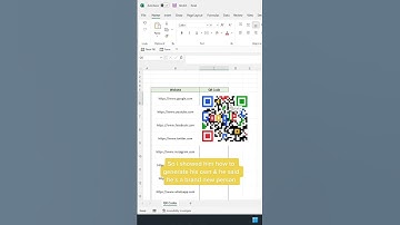 How to generate QR codes in Excel. 🤯 #exceltips #excel