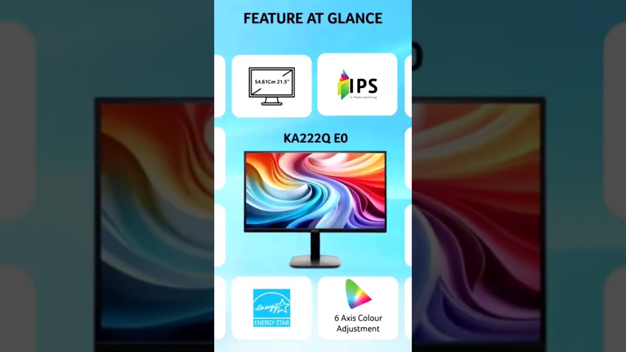 acer ka222q gaming monitor মাত্র ₹4990 টাকায়। 