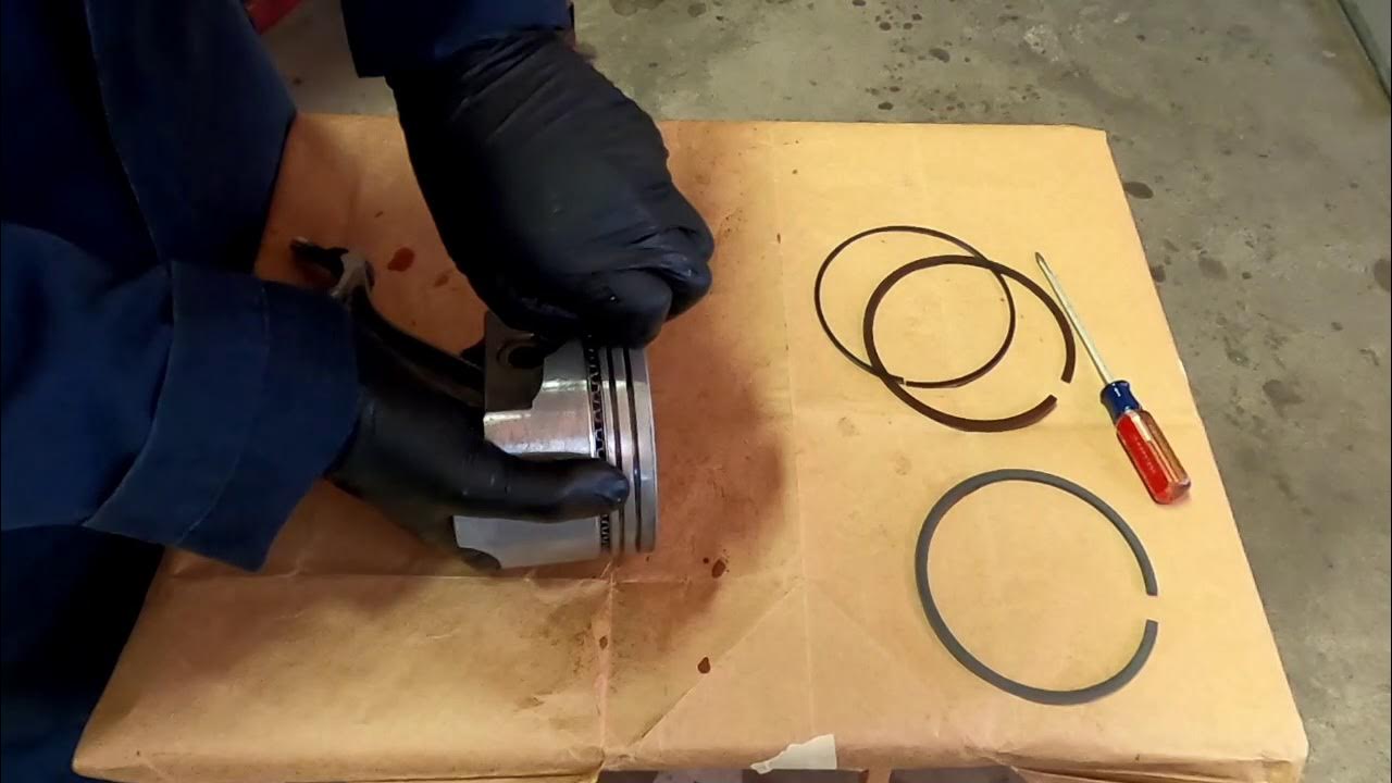 Oldsmobile 455 installing gapless piston rings youtube