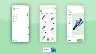 Ecommerce app UI design in android studio | PART 1 | Monkey is coding