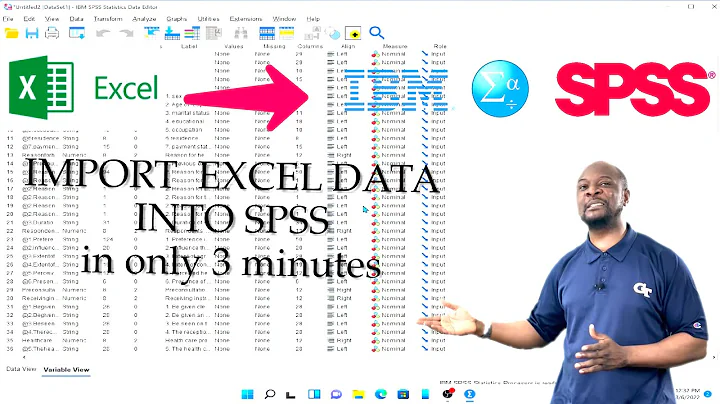 How to quickly Import Excel data into SPSS. Super Easy SPSS Tutorial in 3 minutes!!!