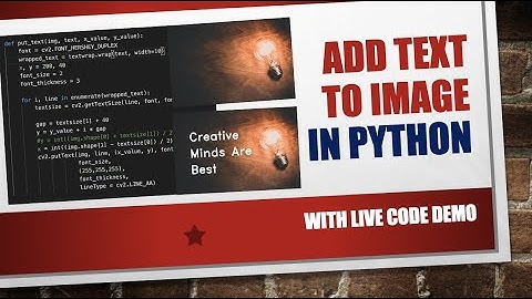 [Live Demo]  Writing Text On Image Python | Add Text On Photos Programmatically Using Python