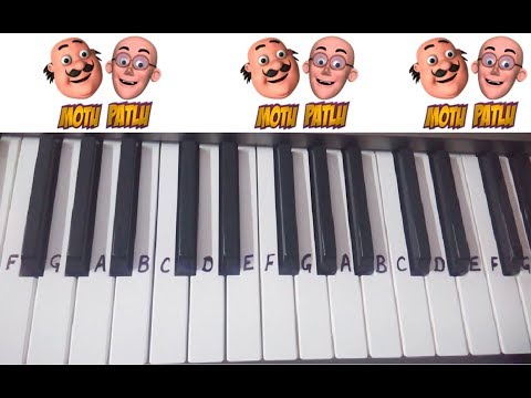 Motu Patlu Theme Song Title Song On Keyboard Piano ~ Kids Cartoons Character