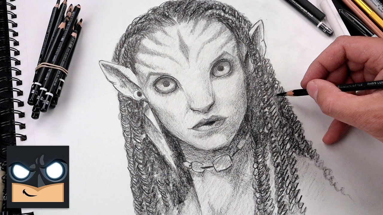 How To Draw Neytiri Avatar 2 Sketch Saturday