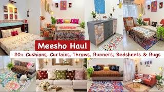 MEESHO HAUL | SIMPLIFY Your SPACE with Best Throws,Runner, carpet, curtains, Bedsheet,cushion covers