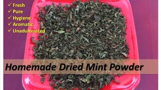 Dried Mint Powder - How To Dry Fresh Mint With English Subtitles