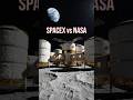 SpaceX vs NASA: Two Plans for the Moon #moonbase #shorts