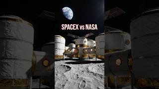 SpaceX vs NASA: Two Plans for the Moon #moonbase #shorts