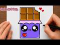Cute Chocolate Bar..How to draw..#art #kids #drawing #cute