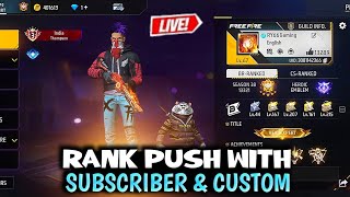 No.1 Thompson & Live Grandmaster Rank push || With Subscribers #freefire #live screenshot 1