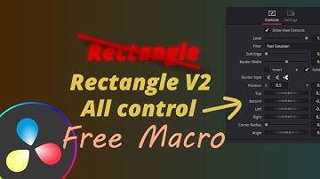 New Macro Plugin for Davinci resolve || Fusion Rectangle node v2 || Free Davinci Resolve macro