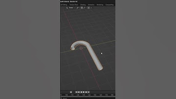 In one minute - candy cane in Blender 4.0 #blender #blender3d #blendertraining #blendercourse