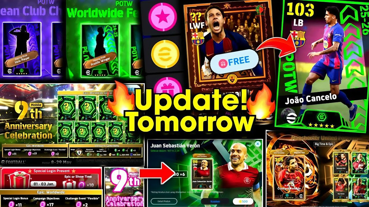 eFootball 2026 Update!! What Is Coming On Tomorrow And Monday In eFootball 🤩 Free Epic & Free Coins