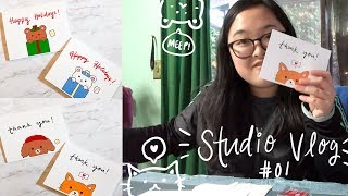 studio vlog 01 || how i design and print greeting cards