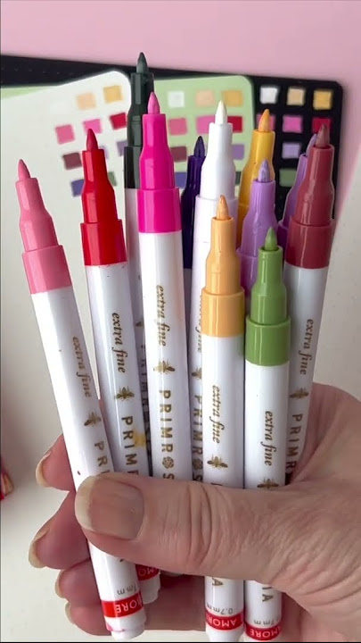 Primrosia on Instagram: I'm demonstrating our pastel dual tip markers in  swatches. You can also draw on watercolor paper and brush on a small amount  of water to get a watercolor effect.