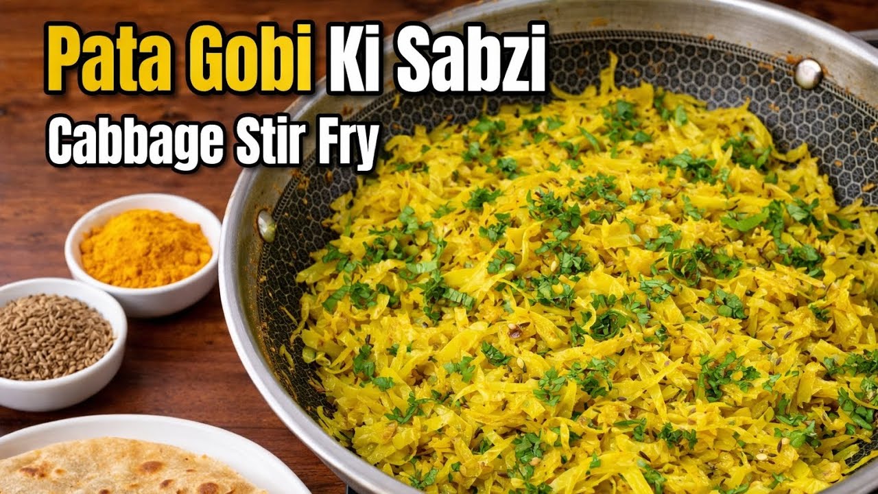 Pata Gobi Ki Sabzi Recipe | ढाबा स्टाइल पत्ता गोभी की स्वादिष्ट सब्जी | Easy Cabbage Recipe