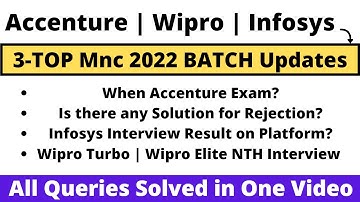 Accenture | Wipro | Infosys | TOP Queries (2022 | Other Batches Update) | Interview Result | Turbo?