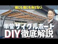 【単管パイプDIY】雨にも風にも負けない!単管でサイクルポート!